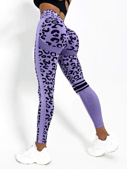 BUYCO Female Leopard Ruched Back Quick-dry Leggings