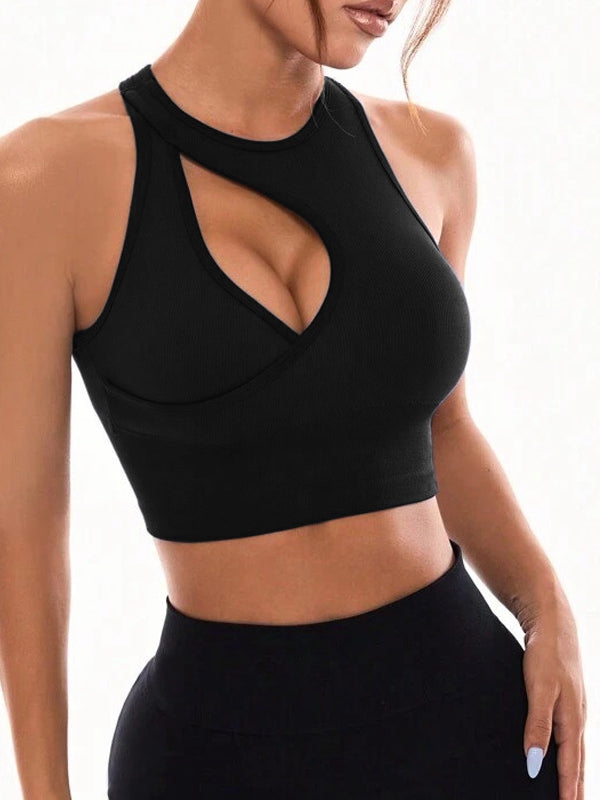 BUYCO Female Fitted Hollow Out Quick Dry Sports Bras