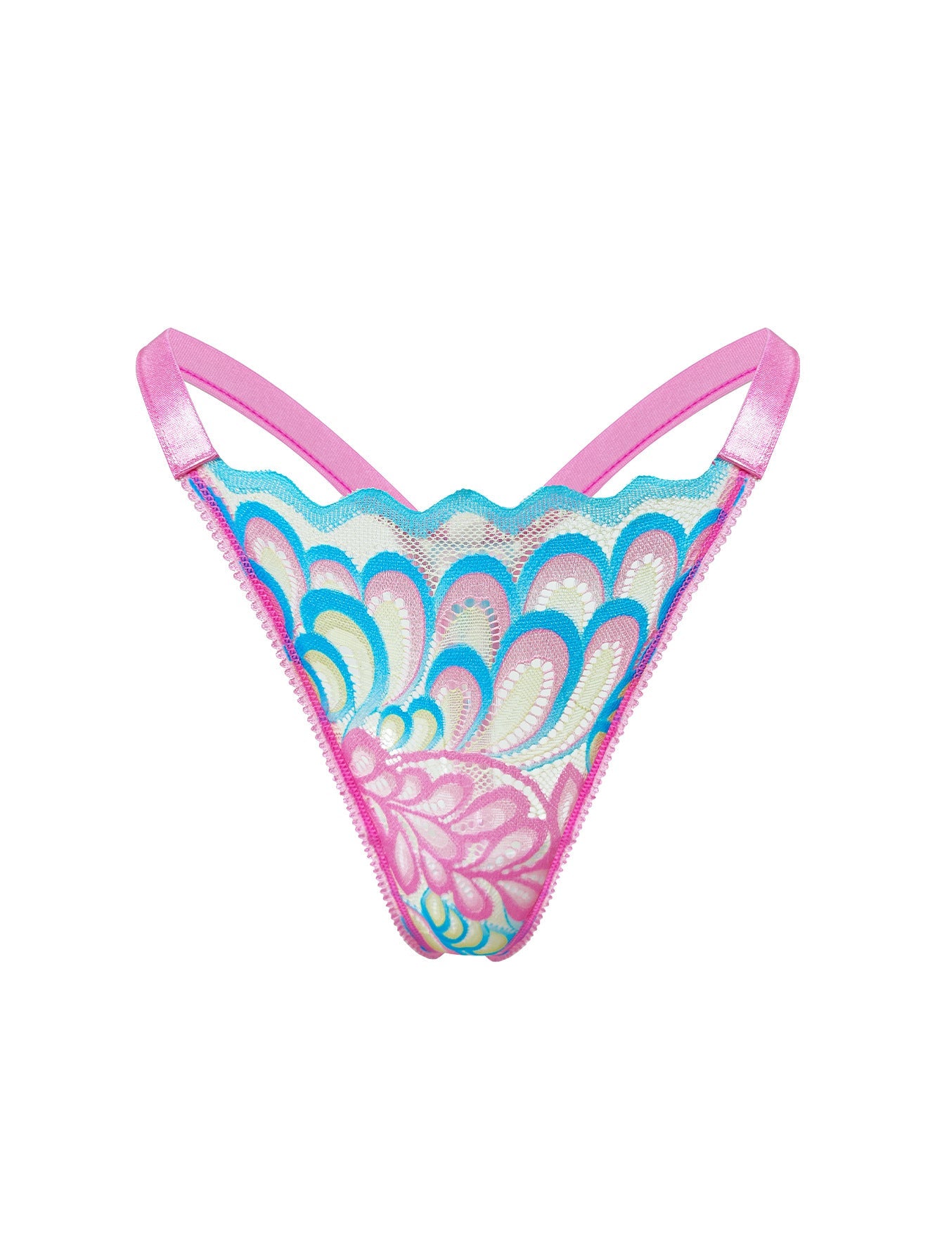 BUYCO Female Print Fitted Lace Ultra-thin Thongs
