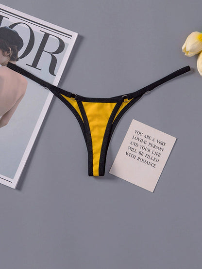 BUYCO Female Contrast Color T-back Panties