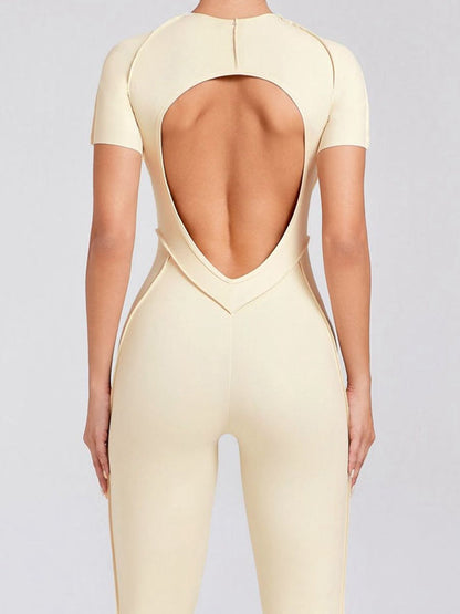 BUYCO Female Heart Backless Jumpsuit