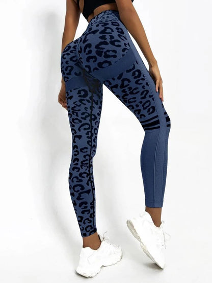 BUYCO Female Leopard Ruched Back Quick-dry Leggings