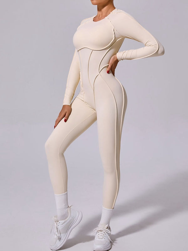 BUYCO Female Heart Backless Long Sleeves Jumpsuit