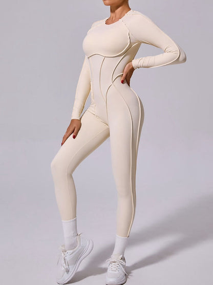 BUYCO Female Heart Backless Long Sleeves Jumpsuit