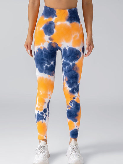 BUYCO Female Modern Tie-dye Quick Dry Hip-lift Leggings