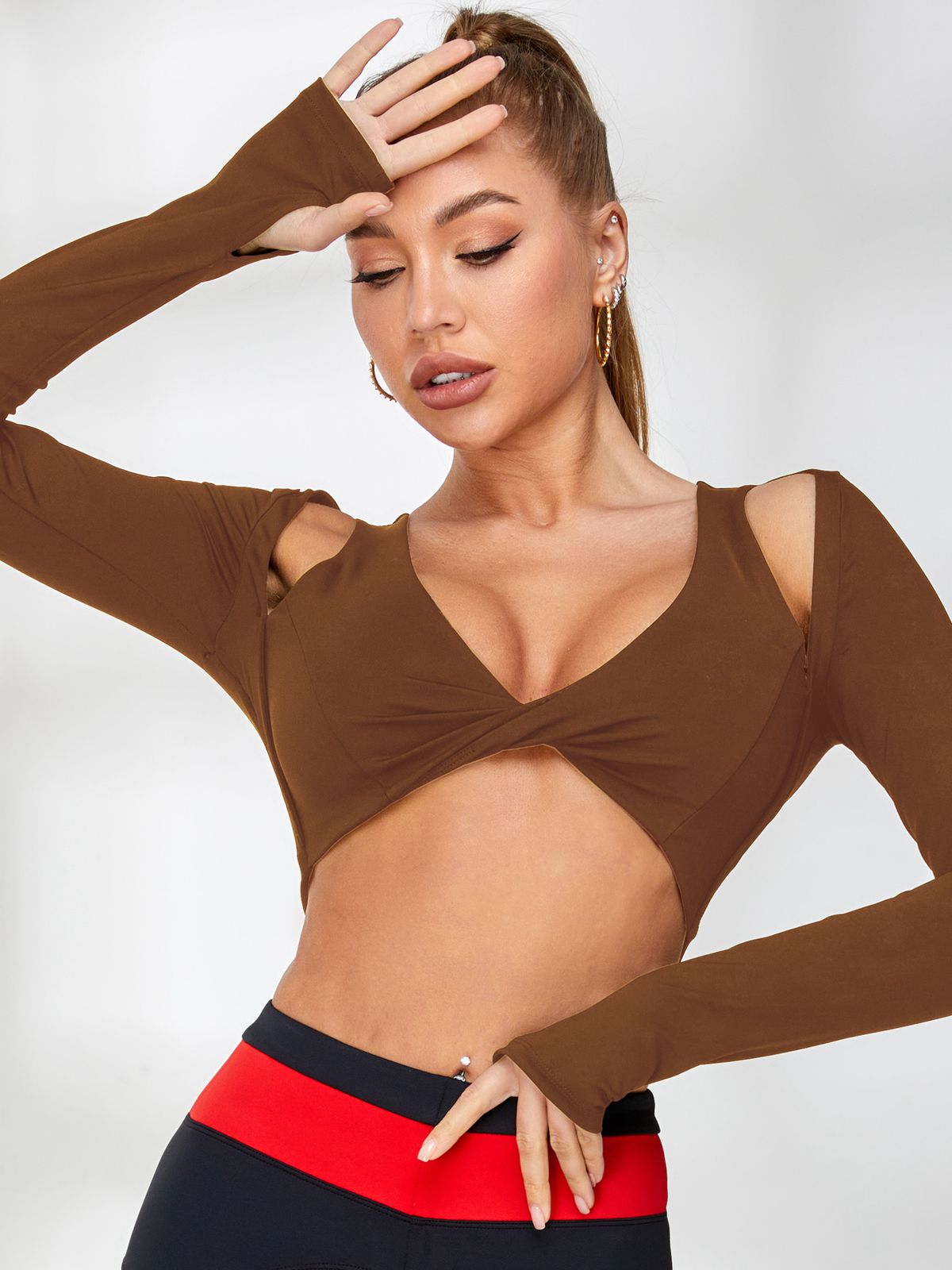 BUYCO Female Unique Twist With Pads Long Sleeves