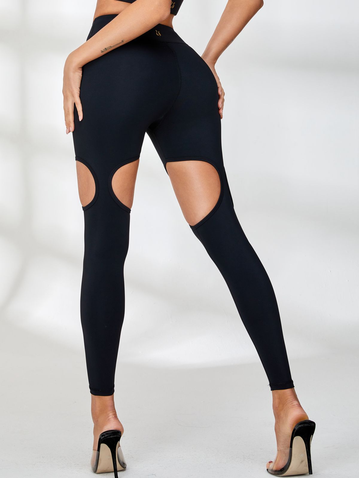 BUYCO Female Unique Cutout High-rise Leggings