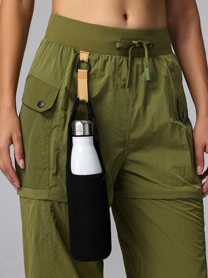 BUYCO Female Drawstring Pocket Casual Cargo 2 in 1 Design Pants