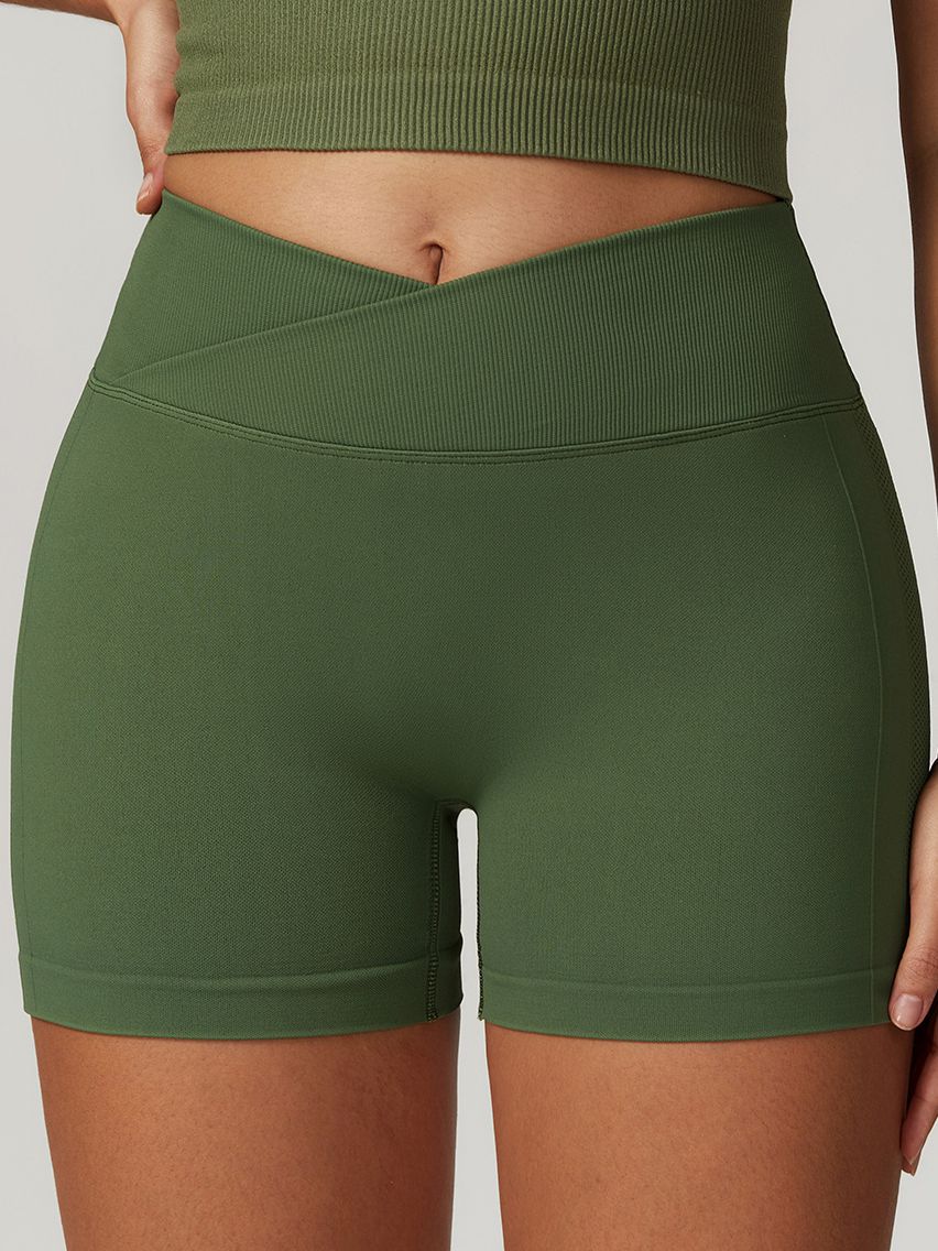 BUYCO Female Quick-dry Ruched Back Seamless Fit Shorts