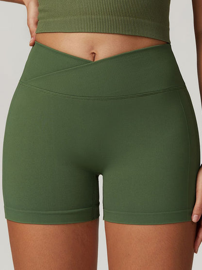 BUYCO Female Quick-dry Ruched Back Seamless Fit Shorts