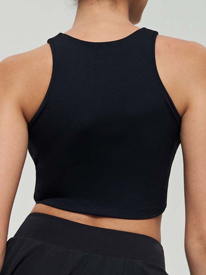 BUYCO Female Twist Hollow Out Solid Color Tank