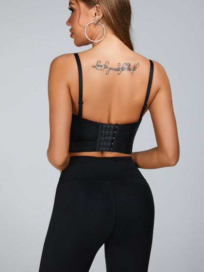 BUYCO Female “Stitching Fitted” Cutout Mesh Beading Tassel Corset Tracksuit