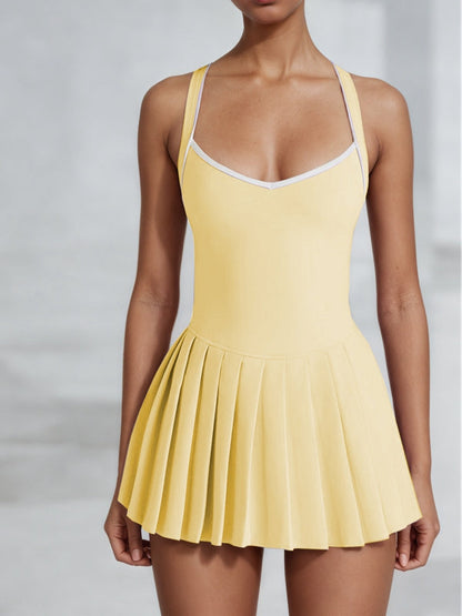 BUYCO Female Deep V Cross Strap Short Dress