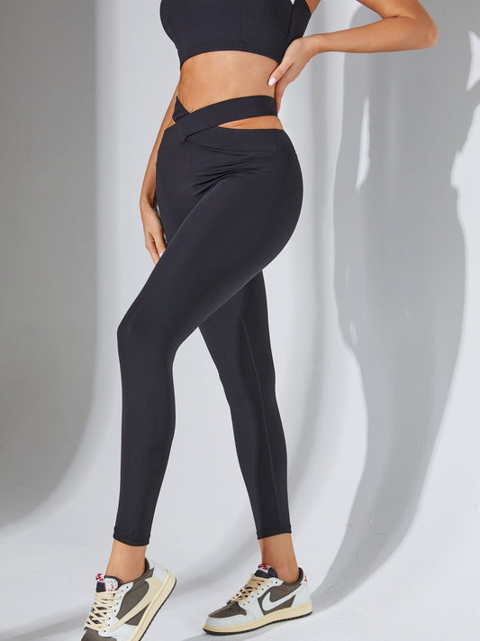 BUYCO Female Hollow Out Waist Leggings