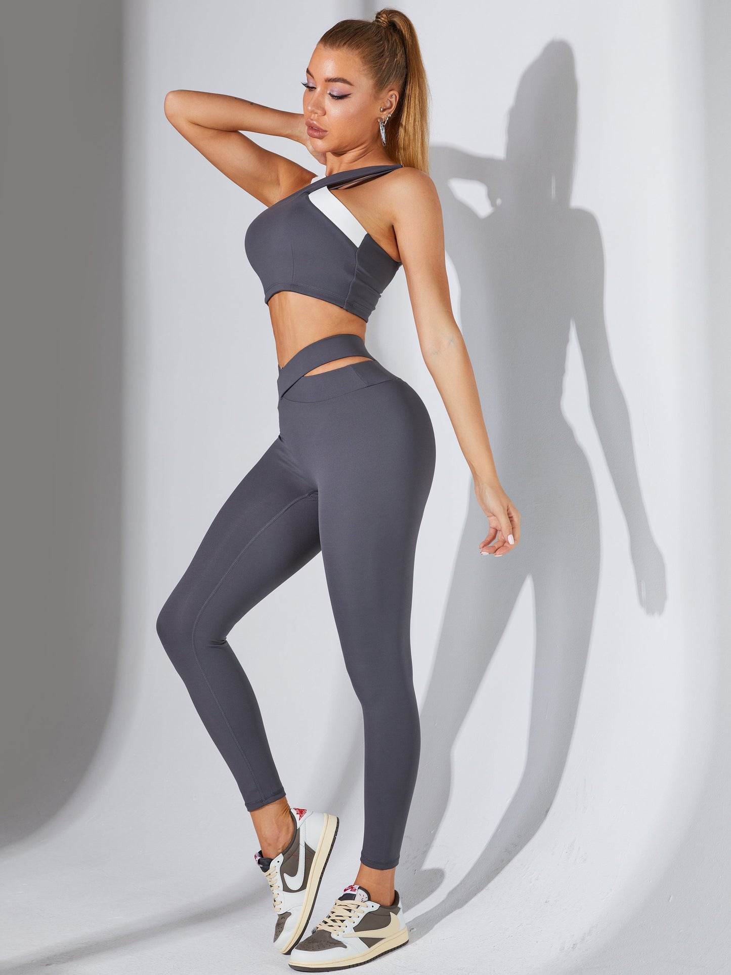 BUYCO Female Hollow Out Waist Leggings