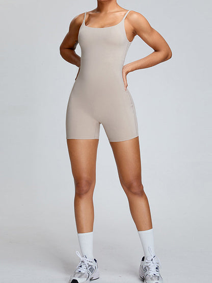 BUYCO Female Backless U Collar Quick Dry Nude Sensation Romper