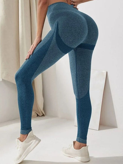 BUYCO Female Seamless Hip-lift Ruched Back Elastic tight Leggings