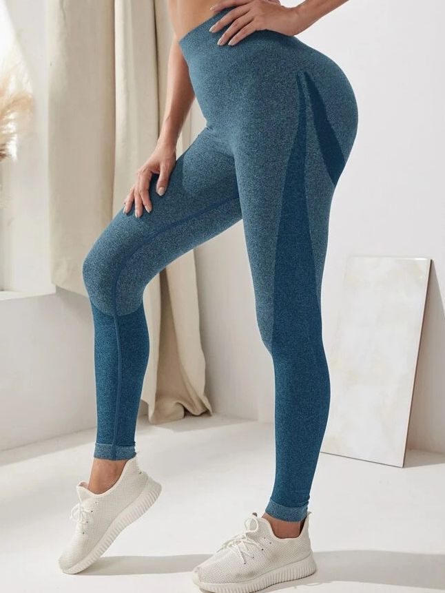 BUYCO Female Seamless Hip-lift Ruched Back Elastic tight Leggings
