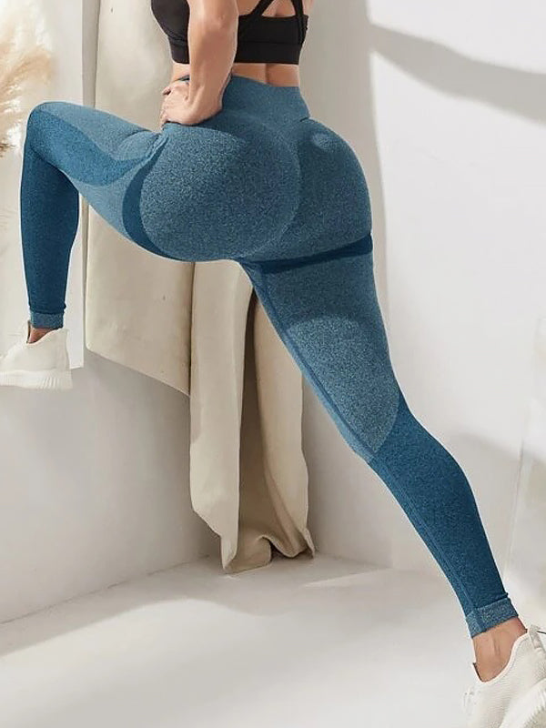 BUYCO Female Seamless Hip-lift Ruched Back Elastic tight Leggings