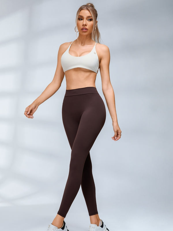 BUYCO Female Ruched Back Deep V Back Leggings