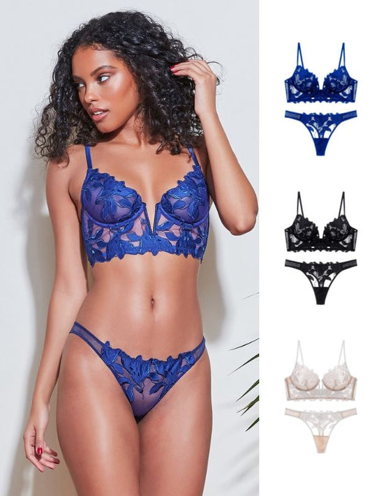 BUYCO Female Lily Embroidered Mesh Panties