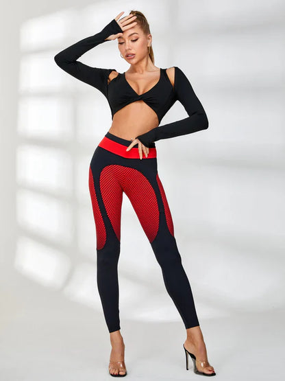 BUYCO Female Pop Style Contrast Color Leggings