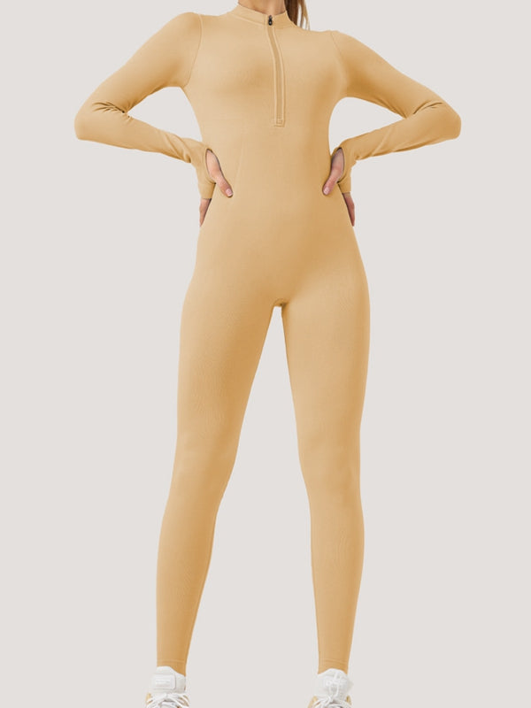 BUYCO Female Ribbed Thumbhole Jumpsuit