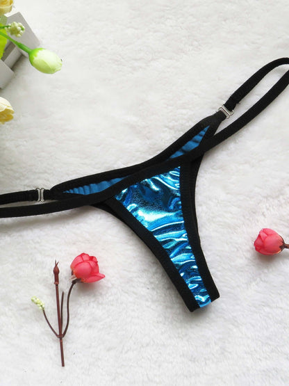 BUYCO Female PU Glossy T-back Panties