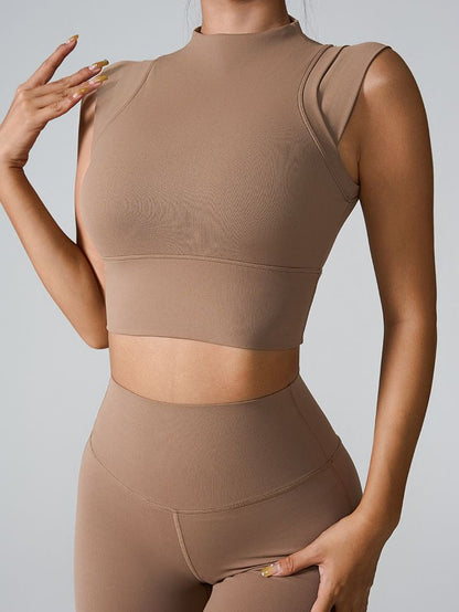 BUYCO Female Solid Color Basic Must-have Cropped Short Sleeves