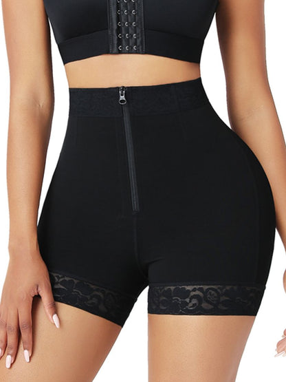 BUYCO Female Lace Zipper Push Up Design Corset Shapewear Shorts