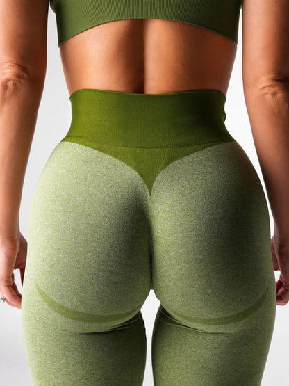BUYCO Female Corset Contrast Color Elastic Tight Quick Dry Hip-lift Leggings