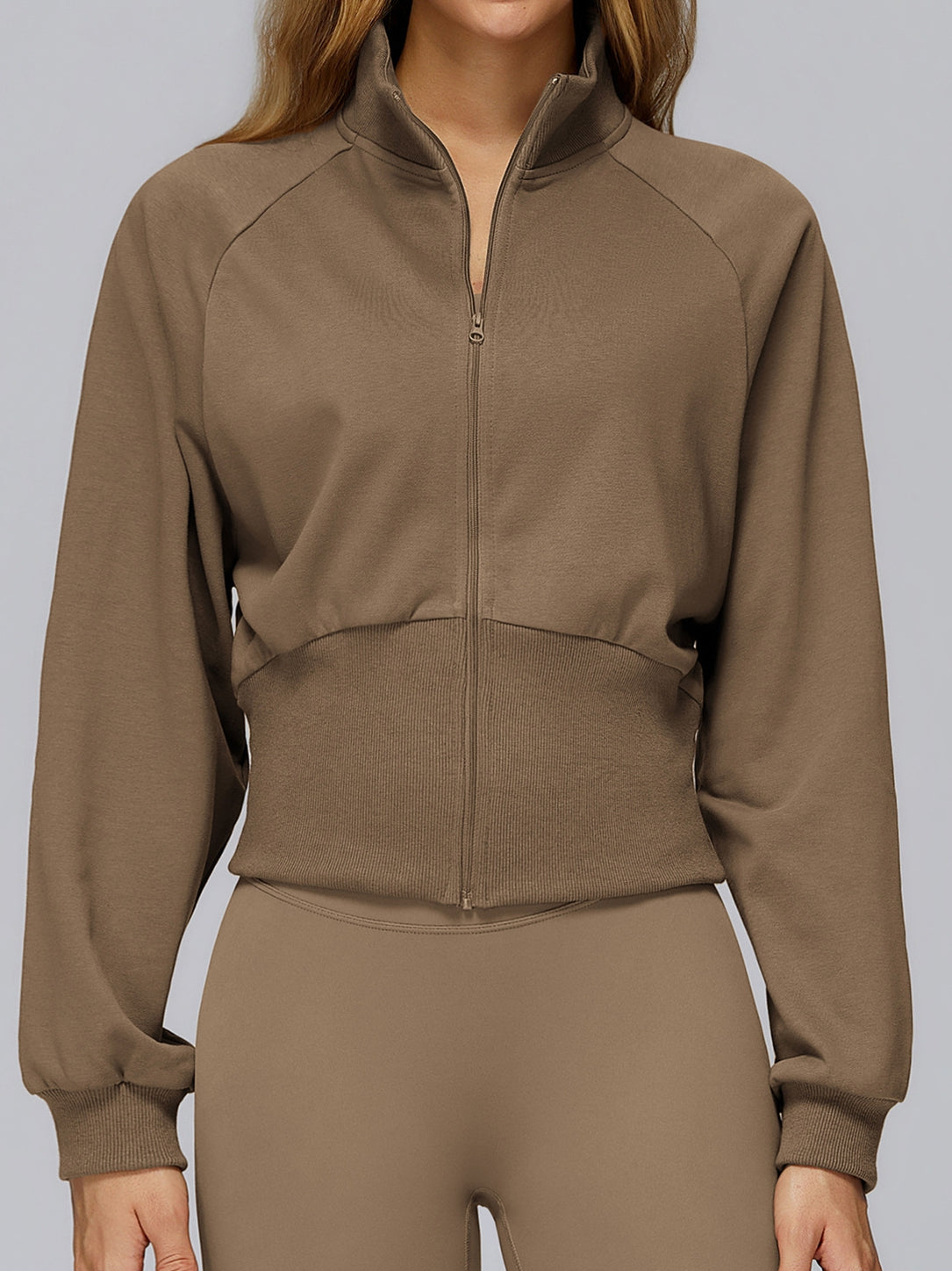 BUYCO Female Zipper Stand Up Collar Windproof Jacket