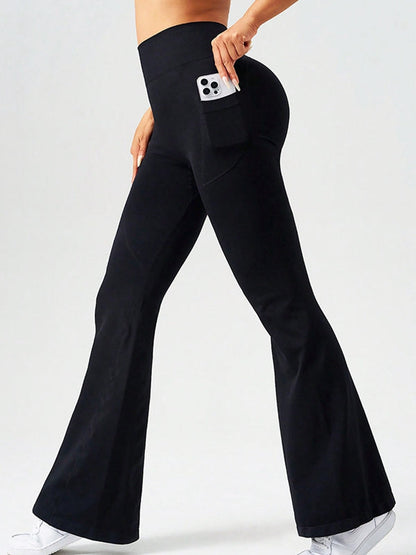 BUYCO Female Flare Pocket High-waisted Leggings