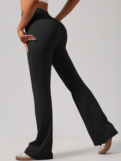 BUYCO Female Flare Ruched Back Hip-lift Leggings
