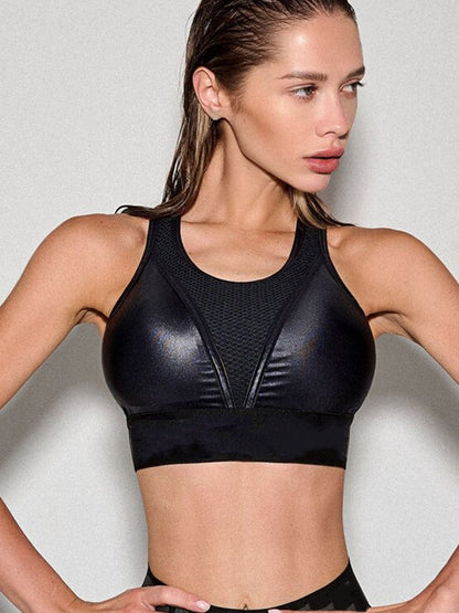 BUYCO Female Fly Eye Contrast Color High-rise Sportswear