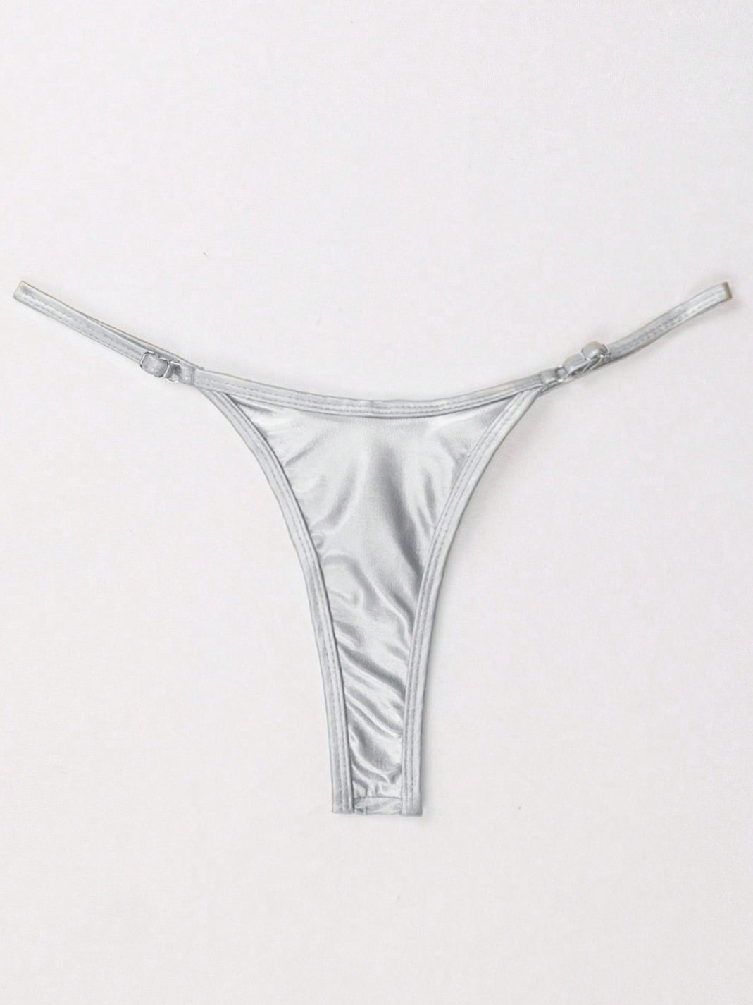 BUYCO Female Glossy PU T-back Panties