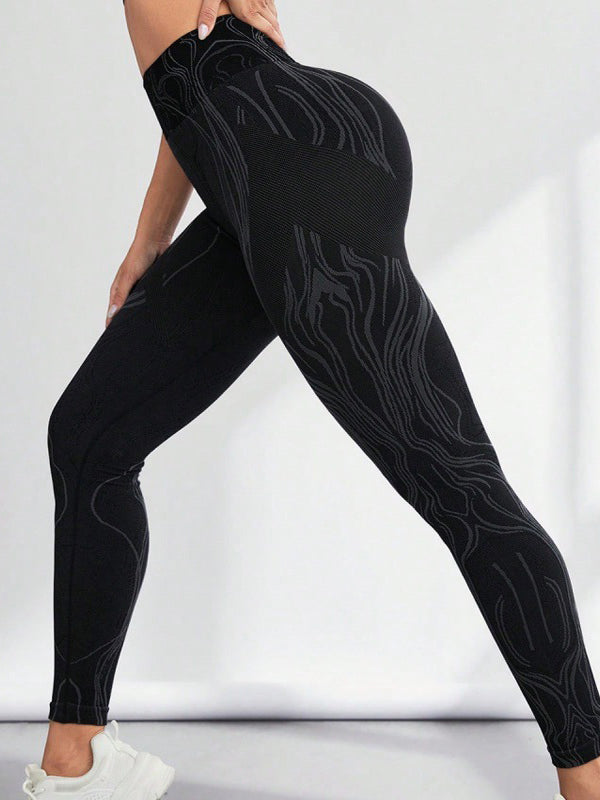 BUYCO Female Natural Texture Seamless Ruched Back Leggings