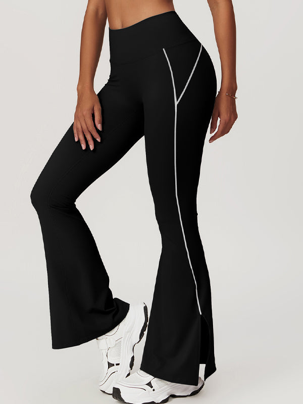 BUYCO Female Flare Hip-lift High-waisted Split Pants