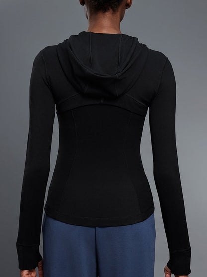 BUYCO Female Pocket Zipper With Hat Jacket