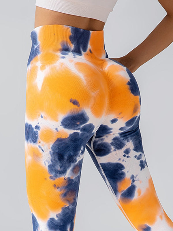 BUYCO Female Modern Tie-dye Quick Dry Hip-lift Leggings