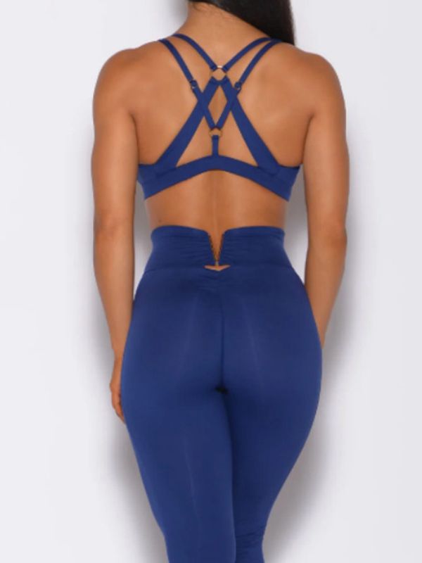 BUYCO Female Cotout  V Shape Metal Leggings