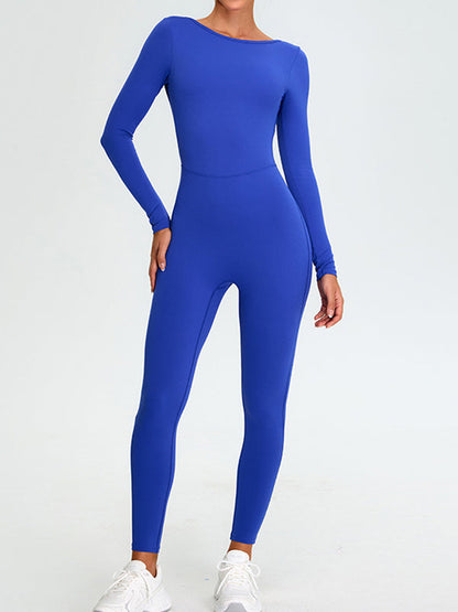 BUYCO Female U collar Elastic Tight Seamless Quick-dry Jumpsuit