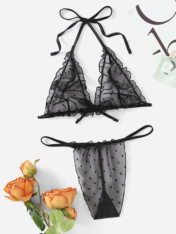 BUYCO Female Dots Lace Lingerie