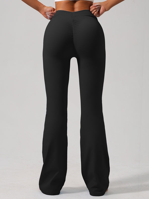 BUYCO Female Flare Ruched Back Hip-lift Leggings