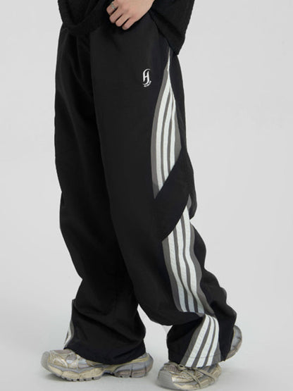 BUYCO Female Pocket Casual Cargo Quick Dry Stripe Pants