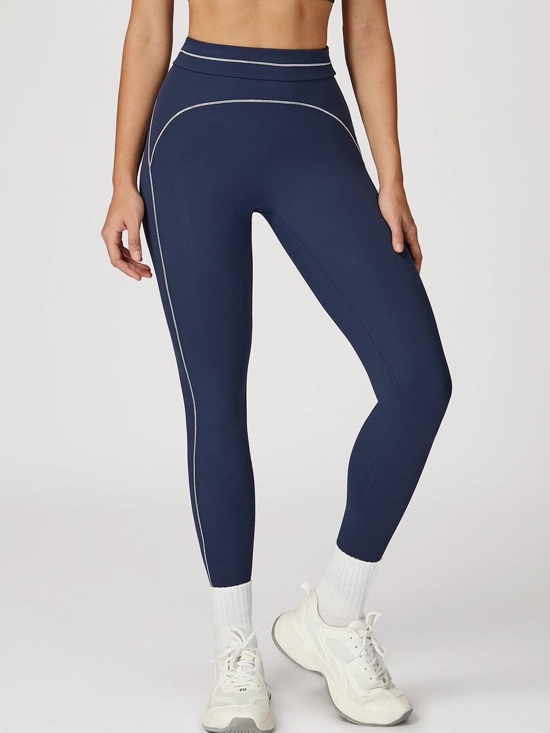 BUYCO Female Contrast Color Stripes Fit Leggings