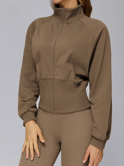 BUYCO Female Zipper Stand Up Collar Windproof Jacket