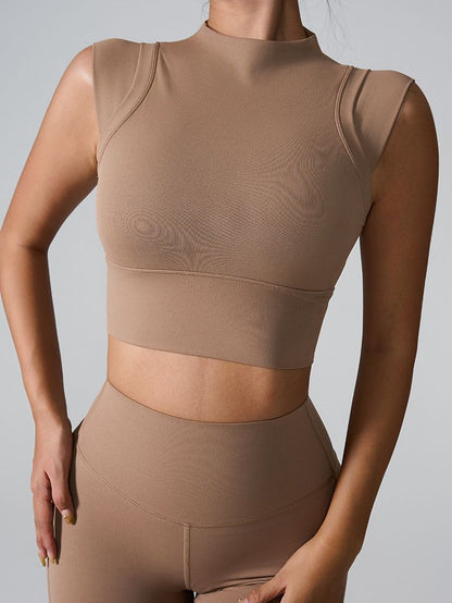 BUYCO Female Solid Color Basic Must-have Cropped Short Sleeves