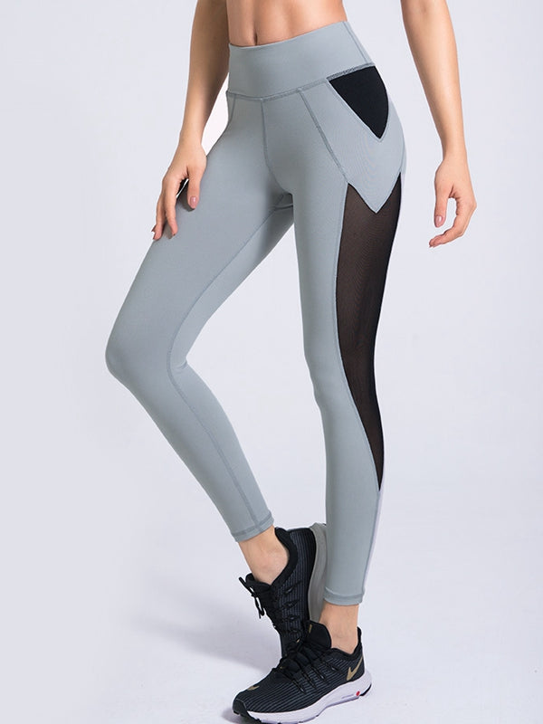 BUYCO Female Contrast Color Mesh Leggings