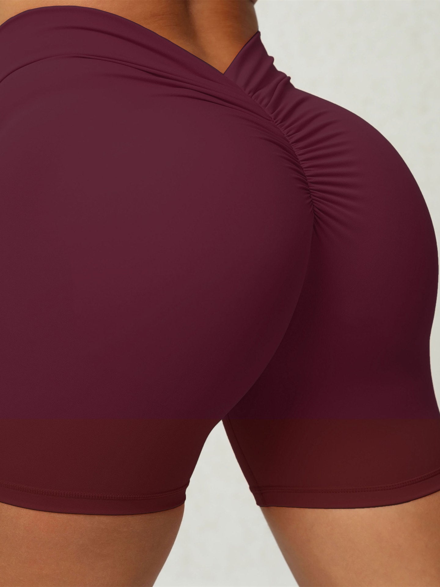 BUYCO Female Ruched Back Spandex Gym Fit Shorts